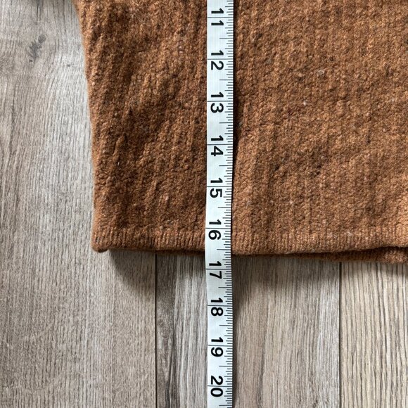 The Simple Folk Wool Maple Brown Knit Hoodie Sweater Womens XS Cabincore Scandi - Picture 9 of 15